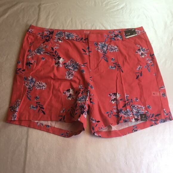 A.n.a Joanna floral twill shorts pink 20W - Picture 3 of 12